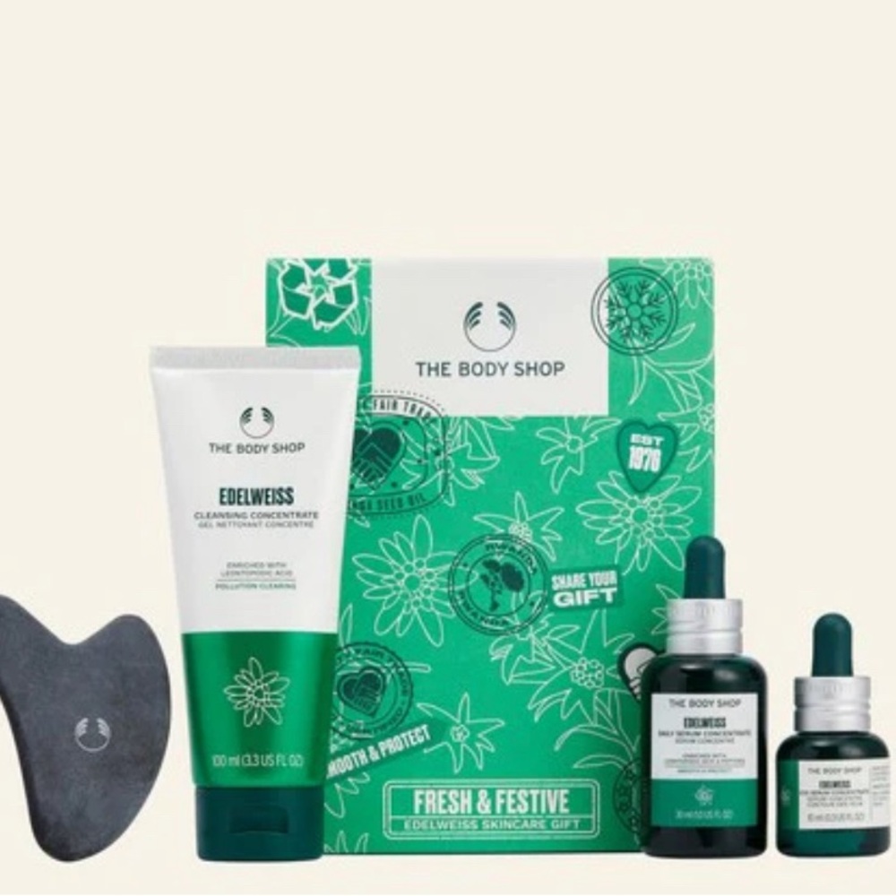 THE BODY SHOP EDELWEISS FRESH & FESTIVE! Edelweiss Skincare Gift